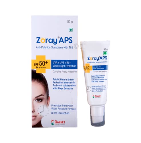 Zoray APS Spf 50+sunscreen with tint PA++++ Gel 50gm