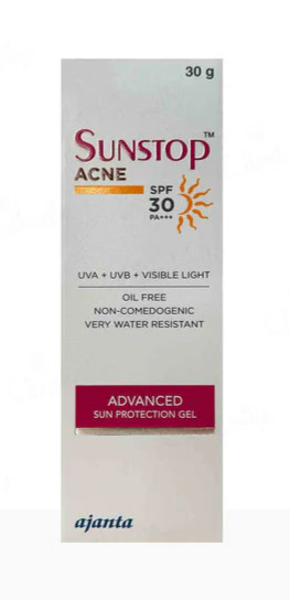 Sunstop Acne Sunscreen Gel SPF 30 PA+++ 30gm