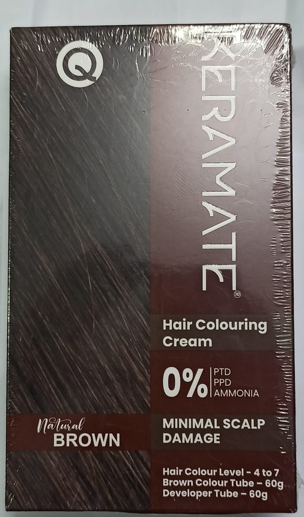 Keramate Hair Colouring Cream  Natural Brown